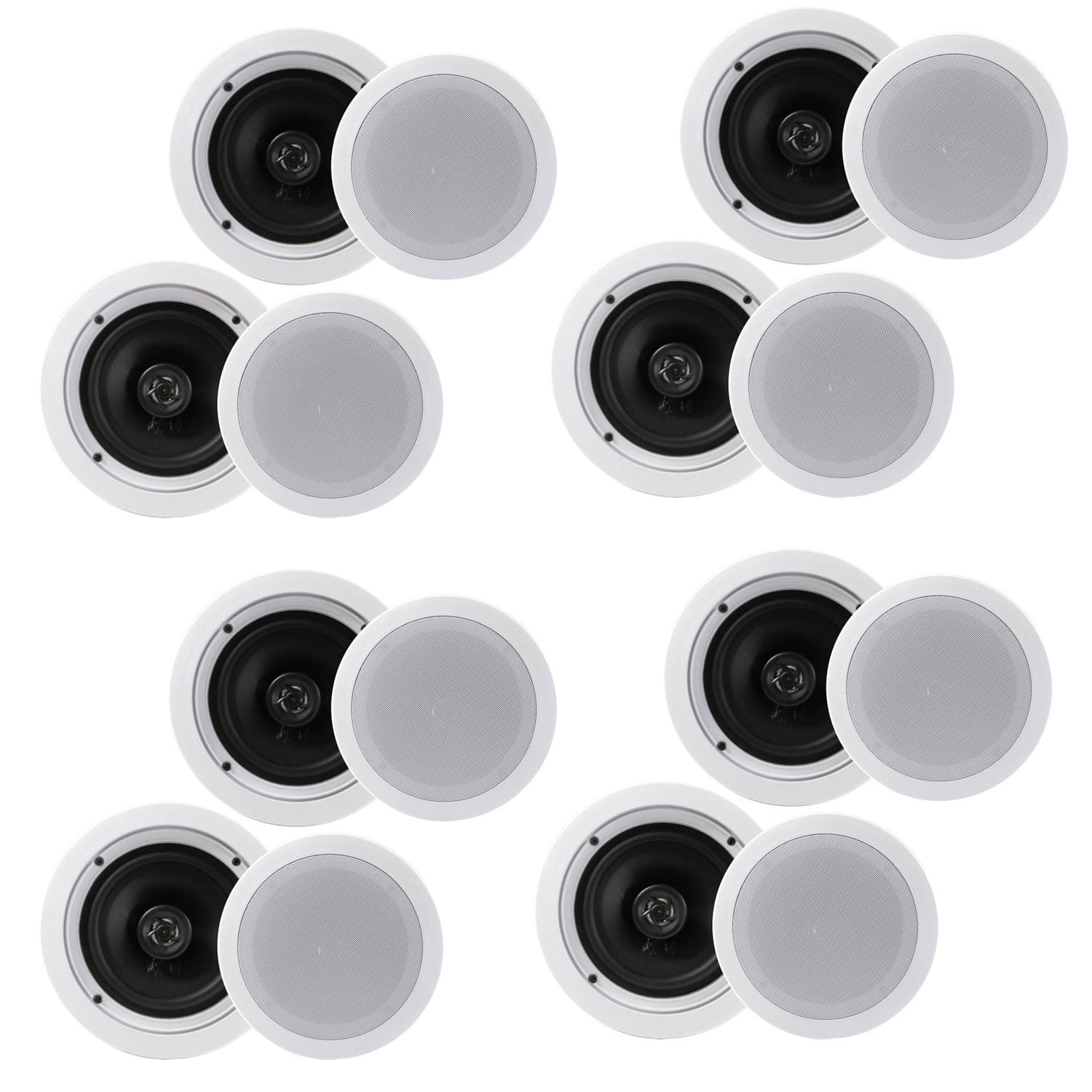 Pyle 6.5-Inch 200 Watt In-Ceiling In-Wall 2-Way Flush Mount Home Speaker Pair,
