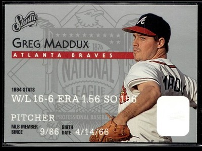 1995 Studio #6 Greg Maddux