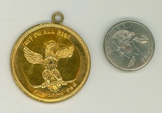 1896 William McKinley Political Campaign Metal Mechanical Dollar Eagle Design