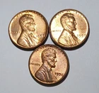 1957, 57d, 1958 Wheat Pennies Au/Bu