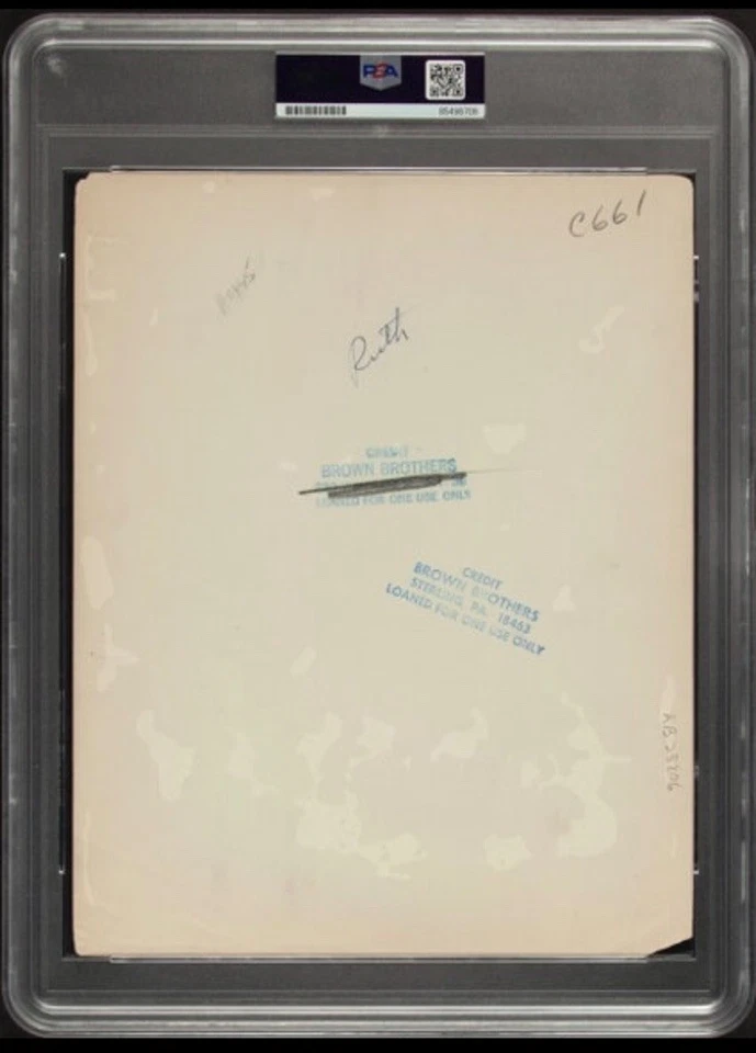 BABE RUTH CIRCA 1920’s PORTRAIT PHOTO TYPE IV VINTAGE 8x10 NEW YORK YANKEES PSA - Image 2 of 2