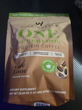 VitaHustle ONE Superfood Protein by - 20G Plant Protein, Café Latte 23.65 oz