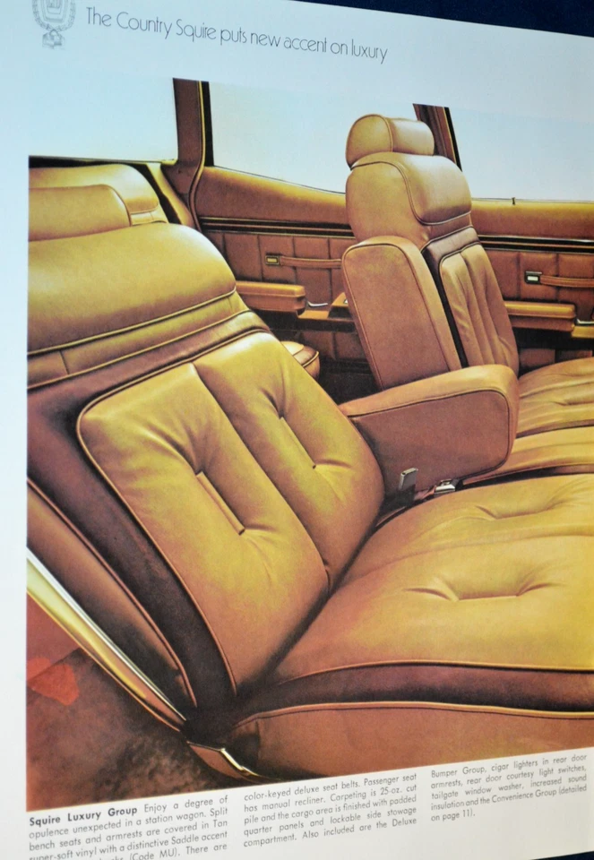 1974 Ford LTD Country Squire Wagon Original Dealer Advertisement Print Ad 74 - Image 2 of 2