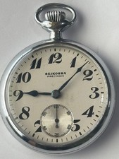 Seiko Precision Overhaul Pocket Watch Vintage Manual Winding Mens Watch Auth