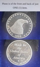 1988 Made In The United State Of America Eagle 1 Troy Oz .999 Fine Silver Round 95.00 per troy oz