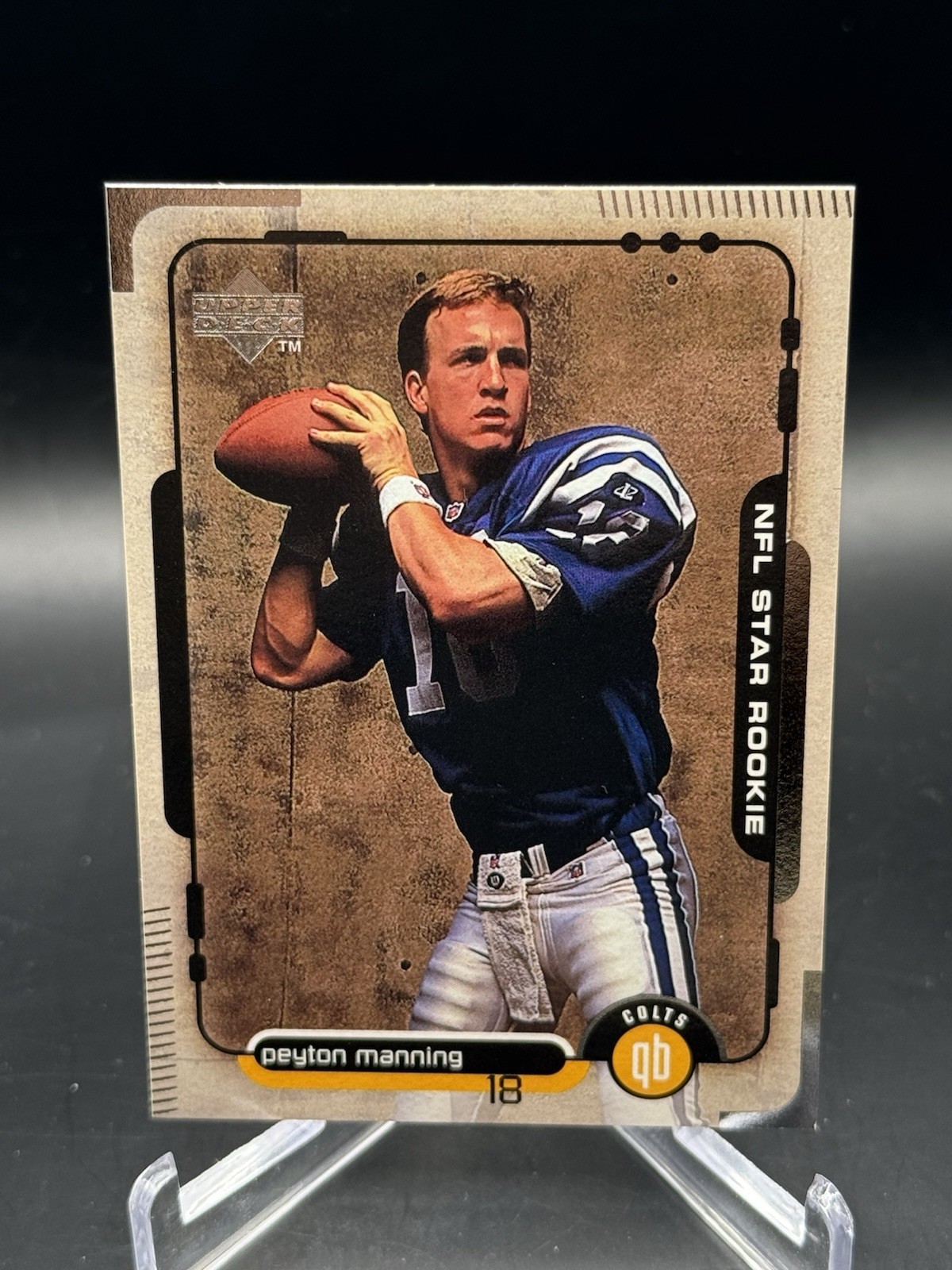 1998 Upper Deck - NFL Star Rookie Peyton Manning #1 (RC)