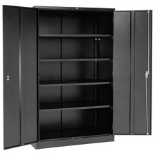 Unassembled Heavy Duty Storage Steel Cabinet 48x24x78 Black