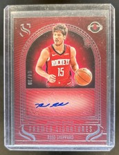 2024-25 Panini Silhouette Reed Sheppard Framed Signatures RC Auto #/30 Rockets
