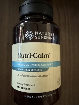 Nature's Sunshine Nutri-Calm: Herbal Stress Relief 100 Tablets Exp 1/27