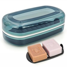 Shampoo Conditioner Bar Holder, Large Plastic Travel Soap Case, Portable Ba...