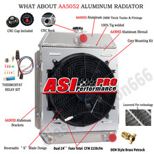 3-ROW RADIATOR+Shroud Fan FOR HOLDEN FX-FJ 1948~1949 MT