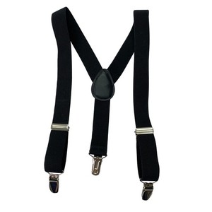Carter's Suspenders Boys Sz 9M-3YR Black Silver Claw Clasp Suspenders Tux Tie