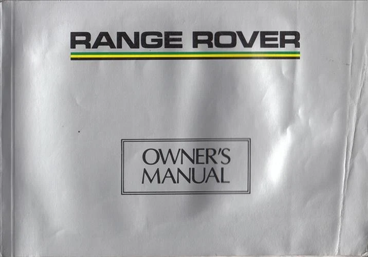 1987 Land Rover Range Rover Owners Manual User Instruction Guide Book Original