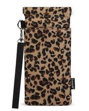 Double Glasses Case Squeeze Top Sunglasses Case Soft Eyeglass Leopard Print