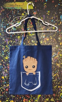 Marvel Guardians of the Galaxy Small Groot in Pocket Lightweight Tote Bag 14x16