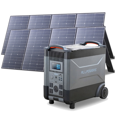 ALLPOWERS 4000W Portable Power Generator Station With 2x Foldable Solar Panels