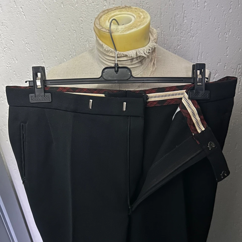 1950s Black Trousers Breeches Jodhpurs Workwear Vintage European 36x31 Large - Image 4 of 4