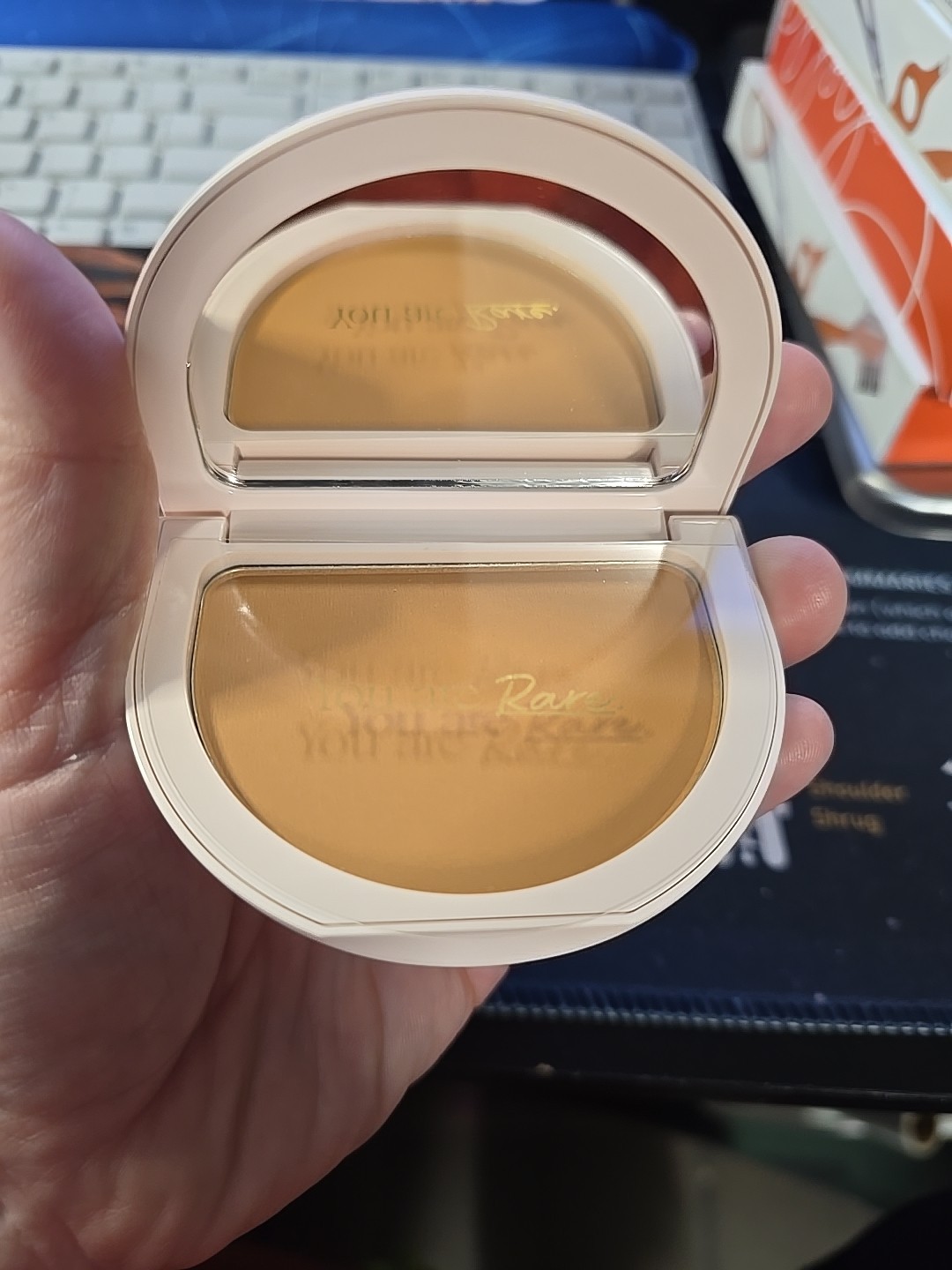 Rare Beauty True To Myself Tinted Pressed Finishing Powder Almond 0.28oz NIB