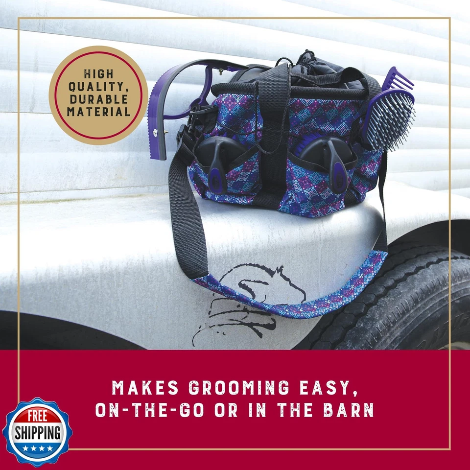 Kit de aseo de cuero Weaver, Purple Geo, surtido de 7 piezas Foto 2 de 4