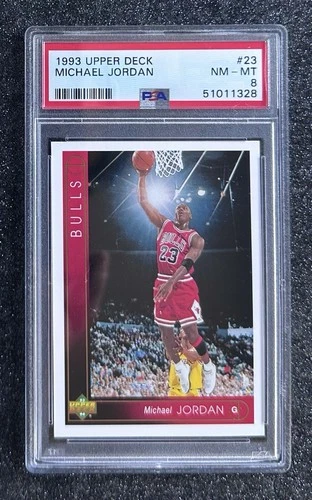 1993 Upper Deck Michael Jordan #23 (No Light) Chicago Bulls/MVP-HOF/ PSA 8 NM-MT