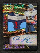 2020 Select BLACK 1/1 Prizm Darrynton Evans RC RPA Patch Auto Titans Appalachian