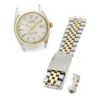 Men's Rolex OP Datejust Two-Tone 36mm Watch Head Ref.#1601 Silver Dial W224-1