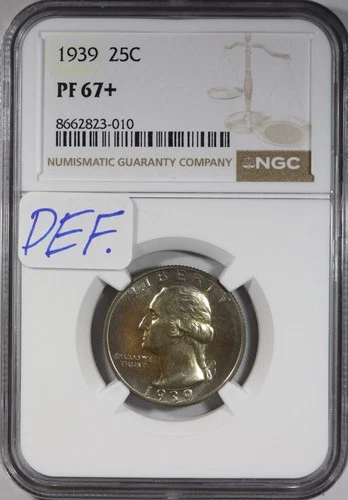 1939 PROOF • Quarter 25C *Golden Color!* NGC PF67+ Plus PQ++ *Tough Coin!* #117