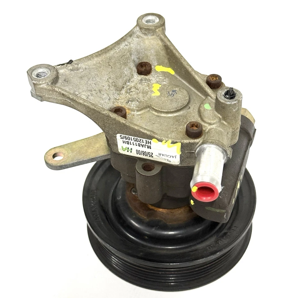 97-02 Jaguar XK8 XKR X100 P/S PS Power Steering Pump Assembly MJA8111BH OEM 45K - Image 2 of 4