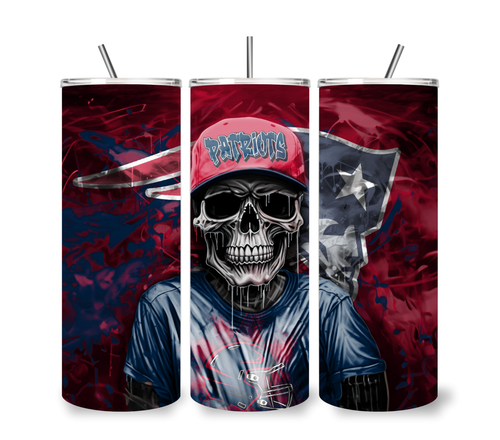 Football 20 OZ STAINLESS STEEL TUMBLER CUP +LID/STRAW - Picture 7 of 17