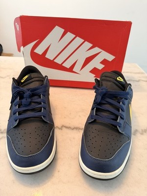 Nike Dunk Low Vintage Michigan Blue Yellow FZ4014-010 Men s Size 13 