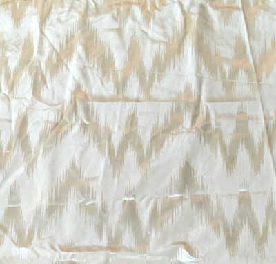 3 Yards Ivory Cream Jacquard Chevron Drapery Decor Fabric 46''