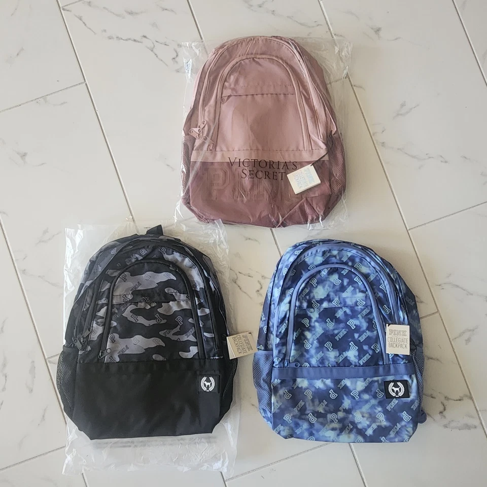 NEW VICTORIAS SECRET CAMPUS OR COLLEGIATE BACKPACK YOU CHOOSE STYLE COLOR NWT - Image 2 of 2