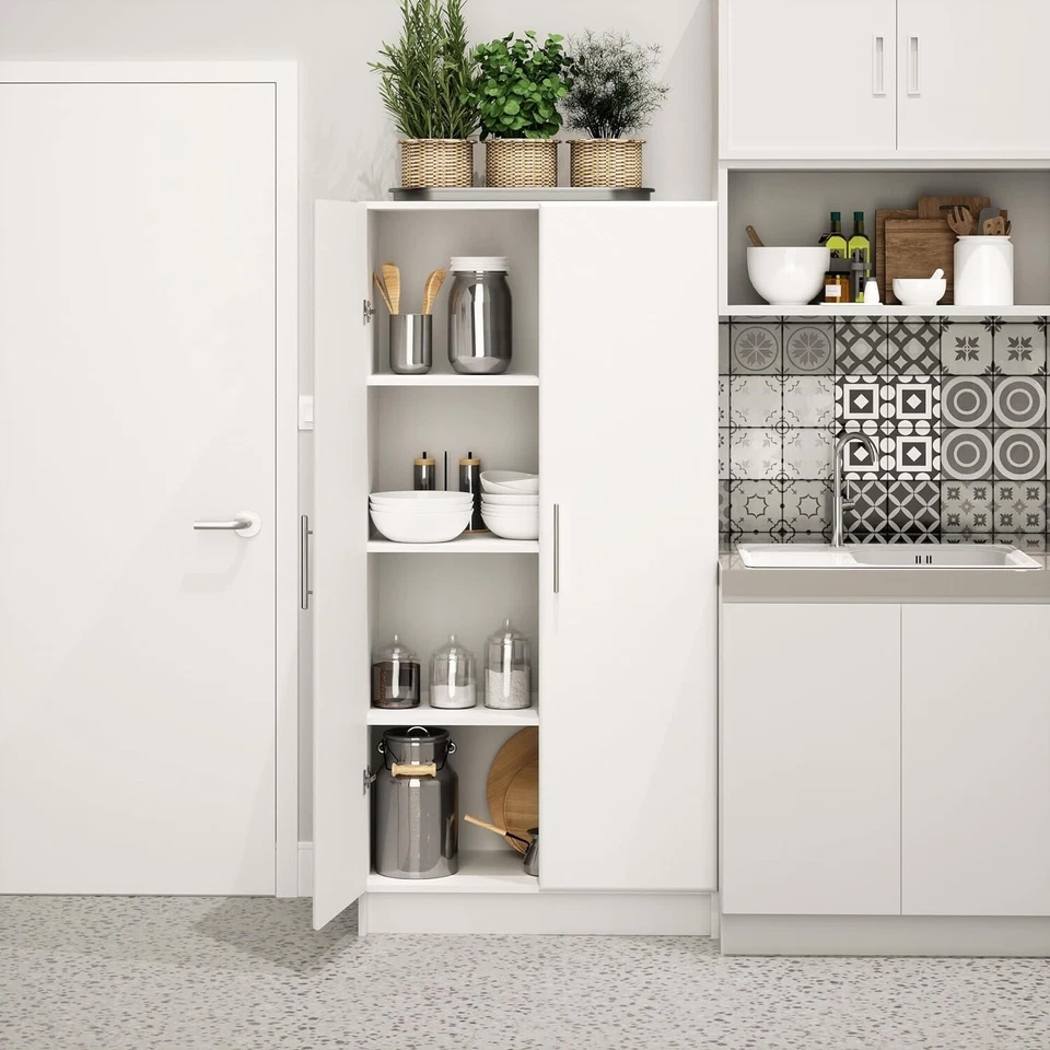 Gabinete De Almacenamiento Para Baño Armario Cocina Despensa Organizador Madera - Изображение 2 из 4