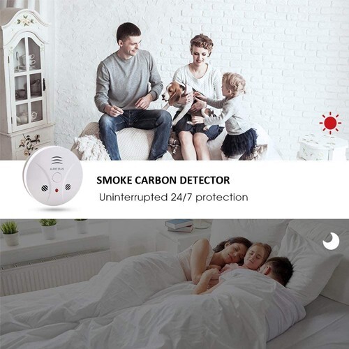10 Year Smoke and Carbon Detector Alarm Combo Battery Operated With Test Button - Picture 4 of 5