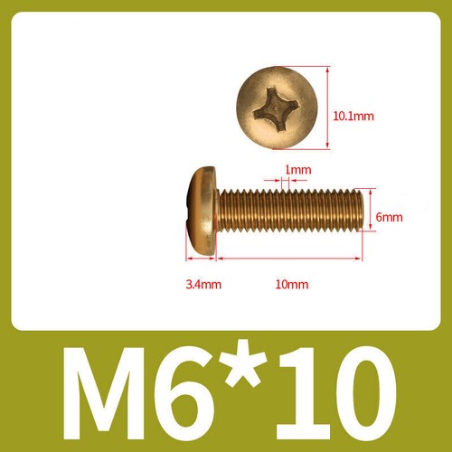 Viti a testa tonda M2 M2,5 M3 M4 M5 M6 M8 ottone Phillips macchina bullone a vite - Foto 54 di 74