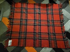 Vintage 100 Virgin Wool Red Blanket Made In Romania Wow Nice 52X46