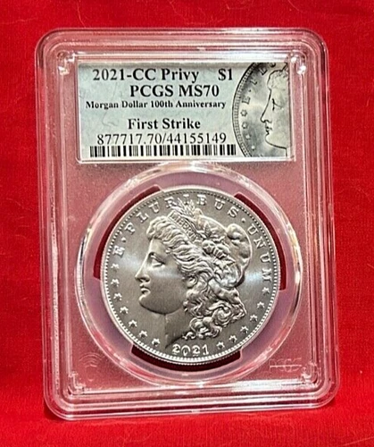 2021-CC Privy Morgan Silver Dollar - PCGS MS70 First Strike - 100th Anniversary!