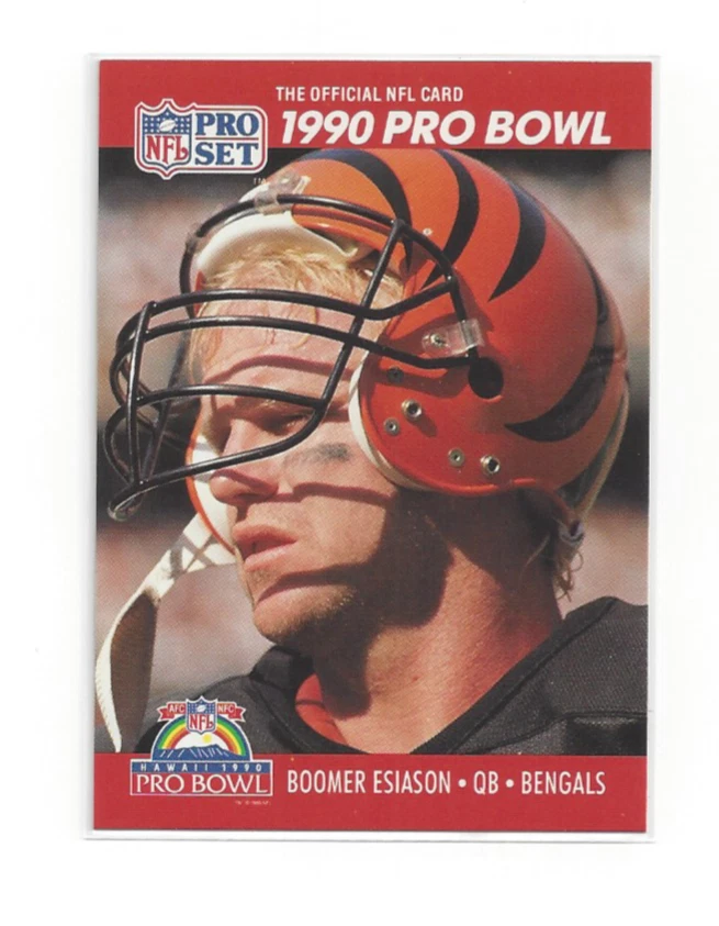Boomer Esiason 1990 Pro Set #341 Bengals Pro Bowl NFL QB MVP Football Card RAW