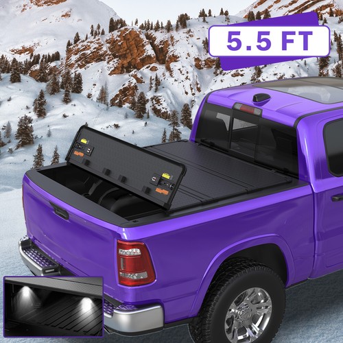 5.5FT 4Fold Bed Hard Tonneau Cover Kit For 1524 Ford F150 Truck w