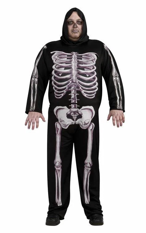 Plus size skeleton costume online