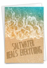 1 All Occasion Blank Card with Envelope - Life's a Beach C6328IOCB