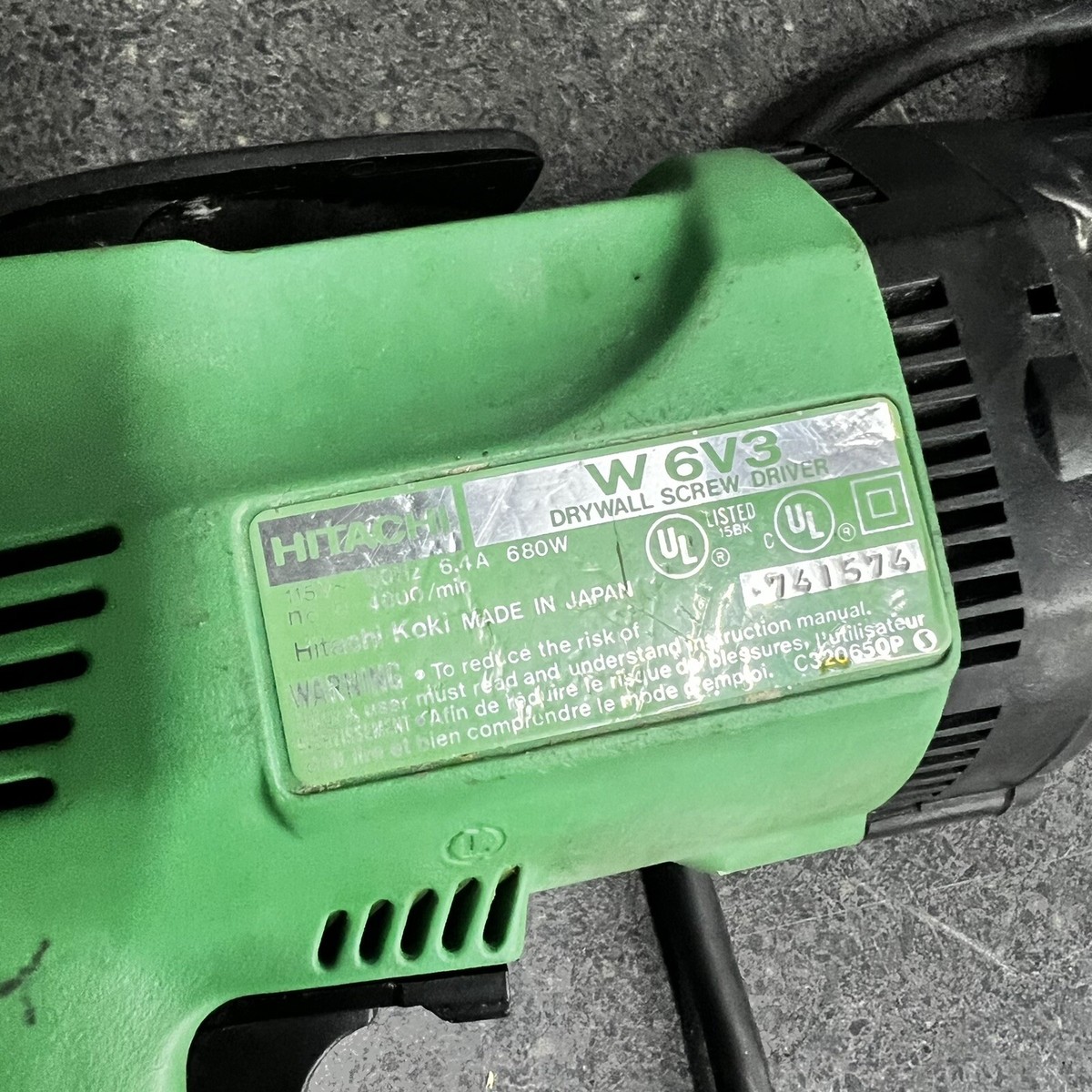 Hitachi Superdrive Screw Driver W6v3 Drywall Deck Drill Power Tool