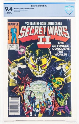 Secret Wars II #3 CBCS 9.4 Canadian Price Variant 1985 Jim Shooter Story  cgc