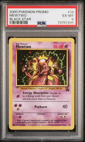 Pokémon TCG Mewtwo Video Promo #14 Pokemon Regular Black star promo PSA 6 EX-MT