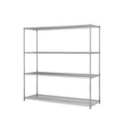 HEAVY DUTY Chrome 4 Tier Shelving unit 450kg UDL 1838mm H X 1517mm W X 457mm D
