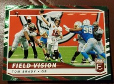 🔥Tom Brady Field Vision Green Parallel 2021 Donruss Elite TB Buccaneers 🐐 