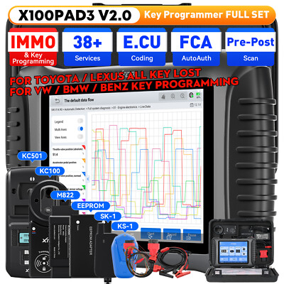 2025 XTOOL X100 PAD3 KC501 SK1 KS-1 M822 Car IMMO Key Programmer Diagnostic Tool