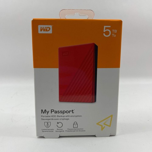 New Western Digital Portable My Passport 5TB 5TB External HDD WDBPKJ0050BRD-0B
