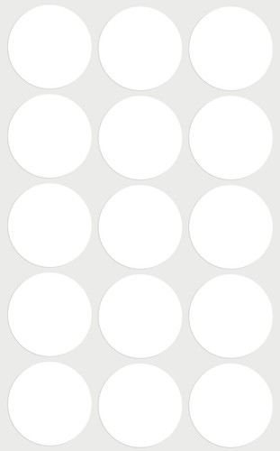 Color-Coding Labels in White Various Sizes 8MM-38MM (¼ 