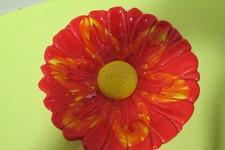  Vtg 60s-70s Santa Anita Ware California Pottery Orange Yellow Sunflower Dish 